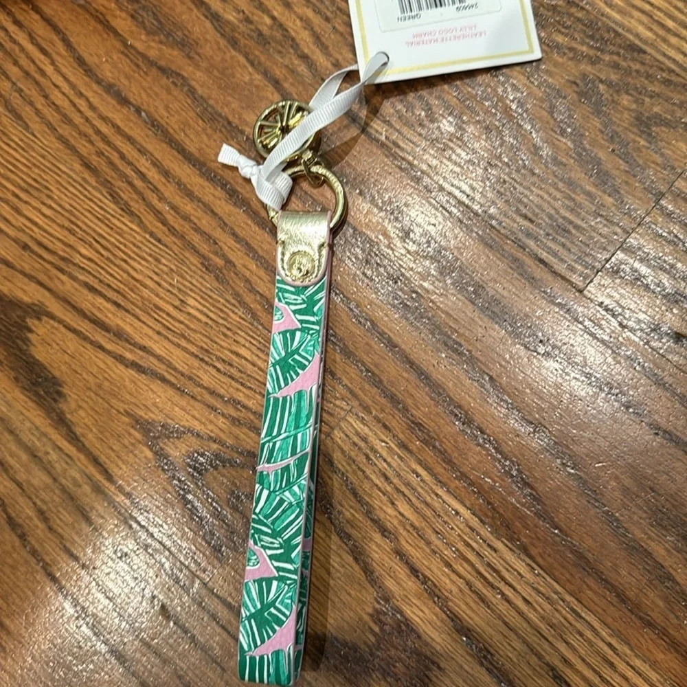 Lilly Pulitzer Durable Leatherette Strap Key Chain Let's go Bananas NWT